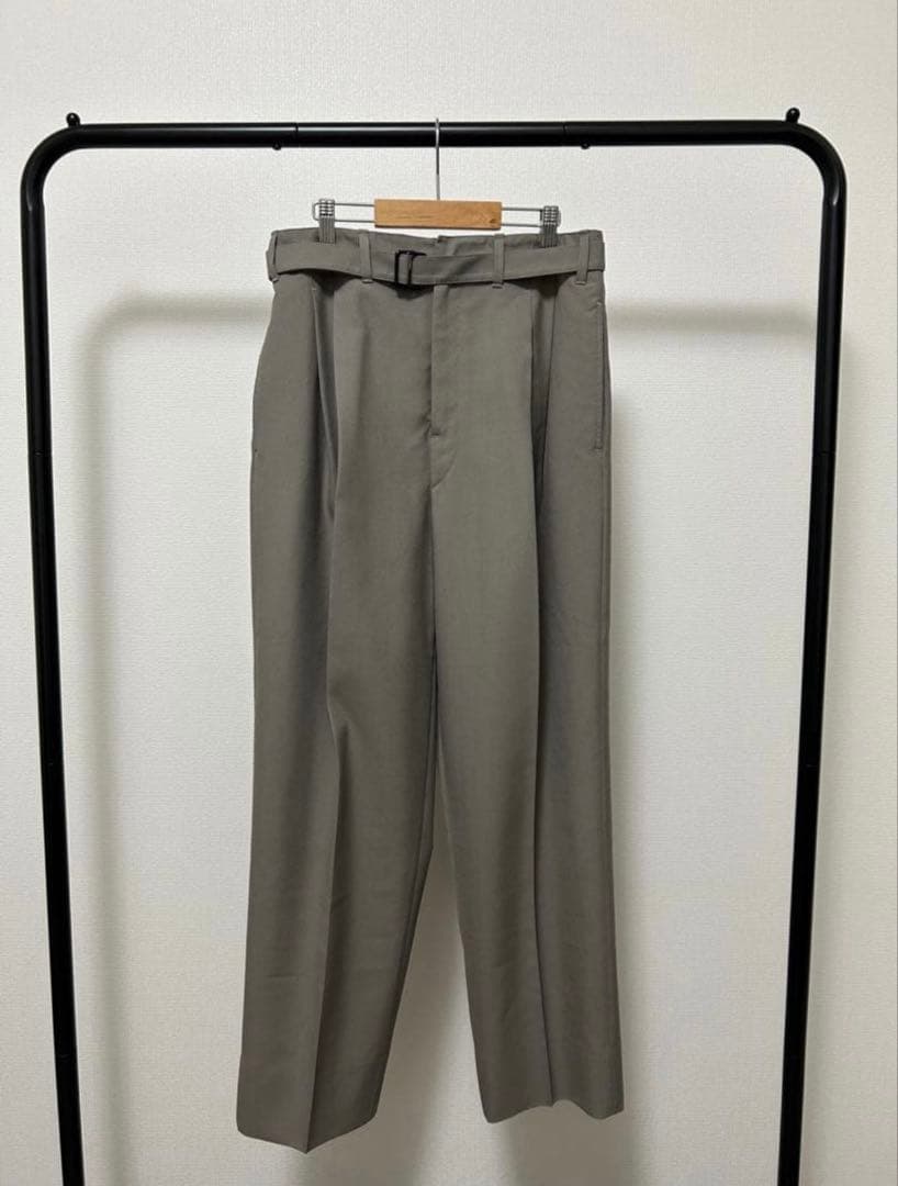 パンツ LEMAIRE 22aw belted pleat trousers