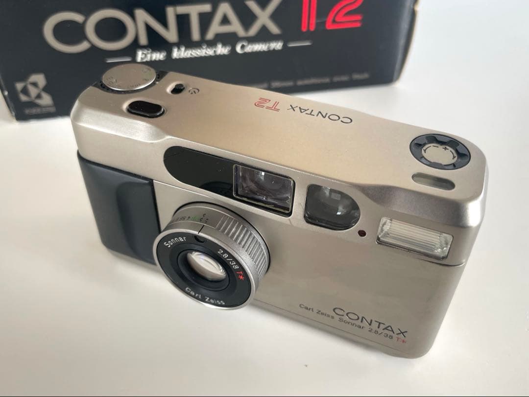 【良品】CONTAX T2 チタンシルバー フィルムカメラ