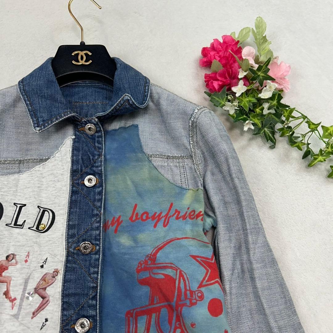 K156 S ドルチェアンドガッバーナ Y2K デニムジャケット レディース