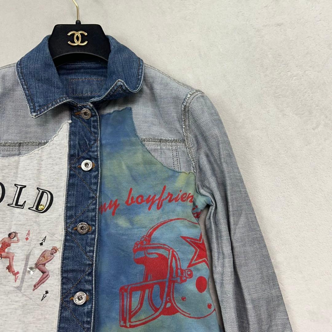 K156 S ドルチェアンドガッバーナ Y2K デニムジャケット レディース