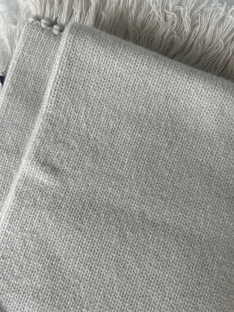 PRADA ロゴ入りマフラー グレー/ブラック