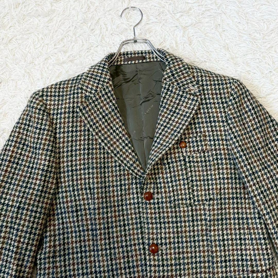 BURBERRY　バーバリー　千鳥格子　エルボーパッチ　くるみボタン　ジャケット