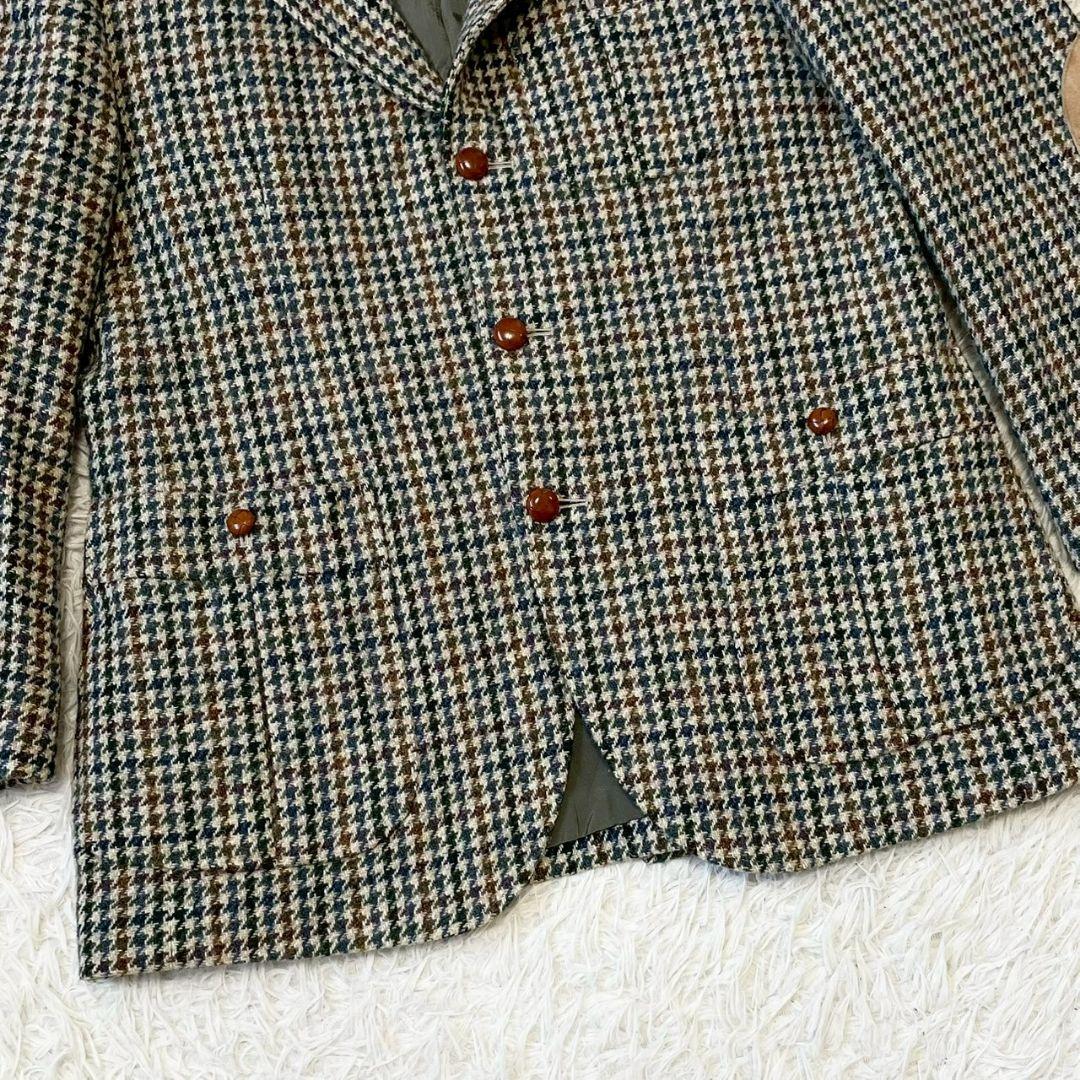 BURBERRY　バーバリー　千鳥格子　エルボーパッチ　くるみボタン　ジャケット