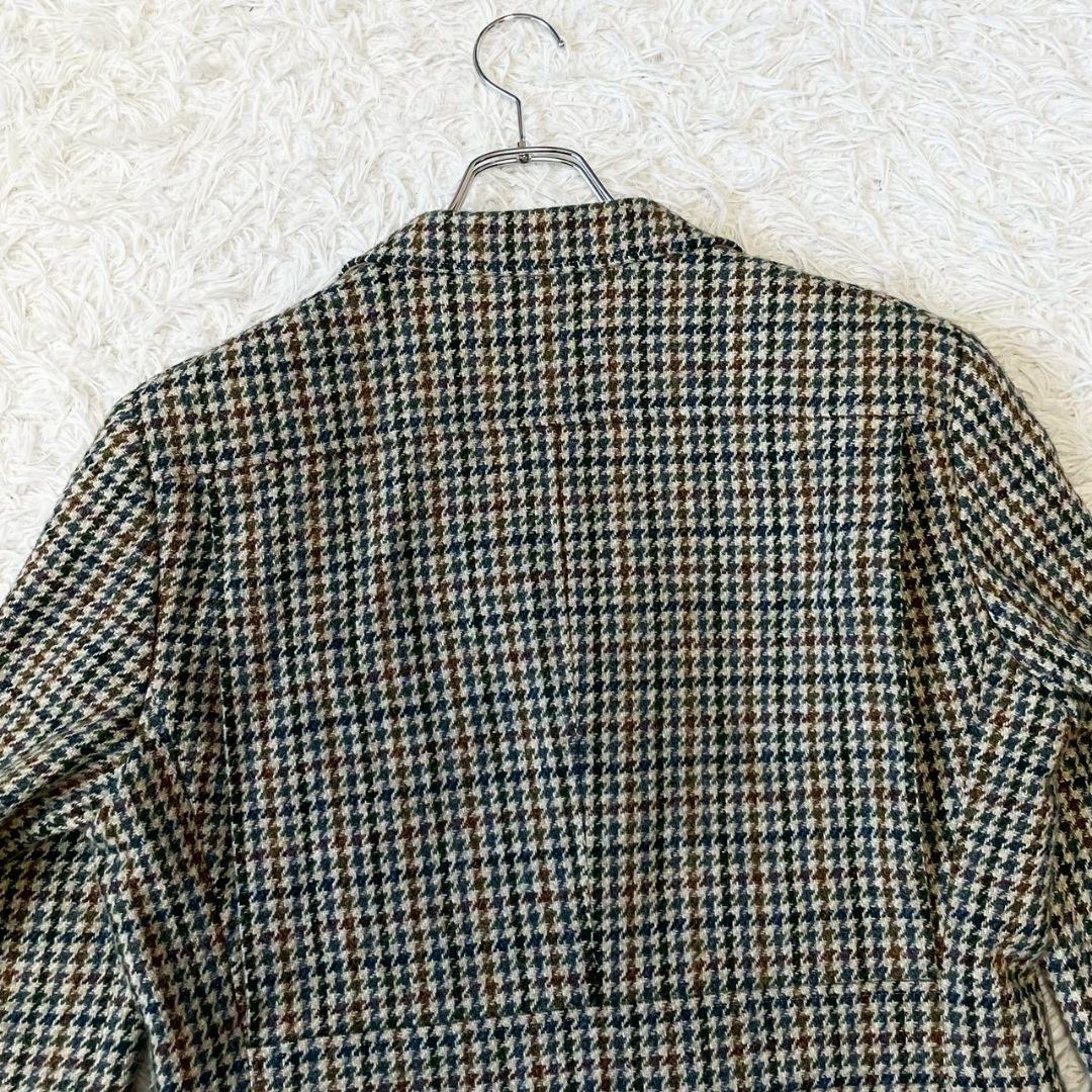 BURBERRY　バーバリー　千鳥格子　エルボーパッチ　くるみボタン　ジャケット