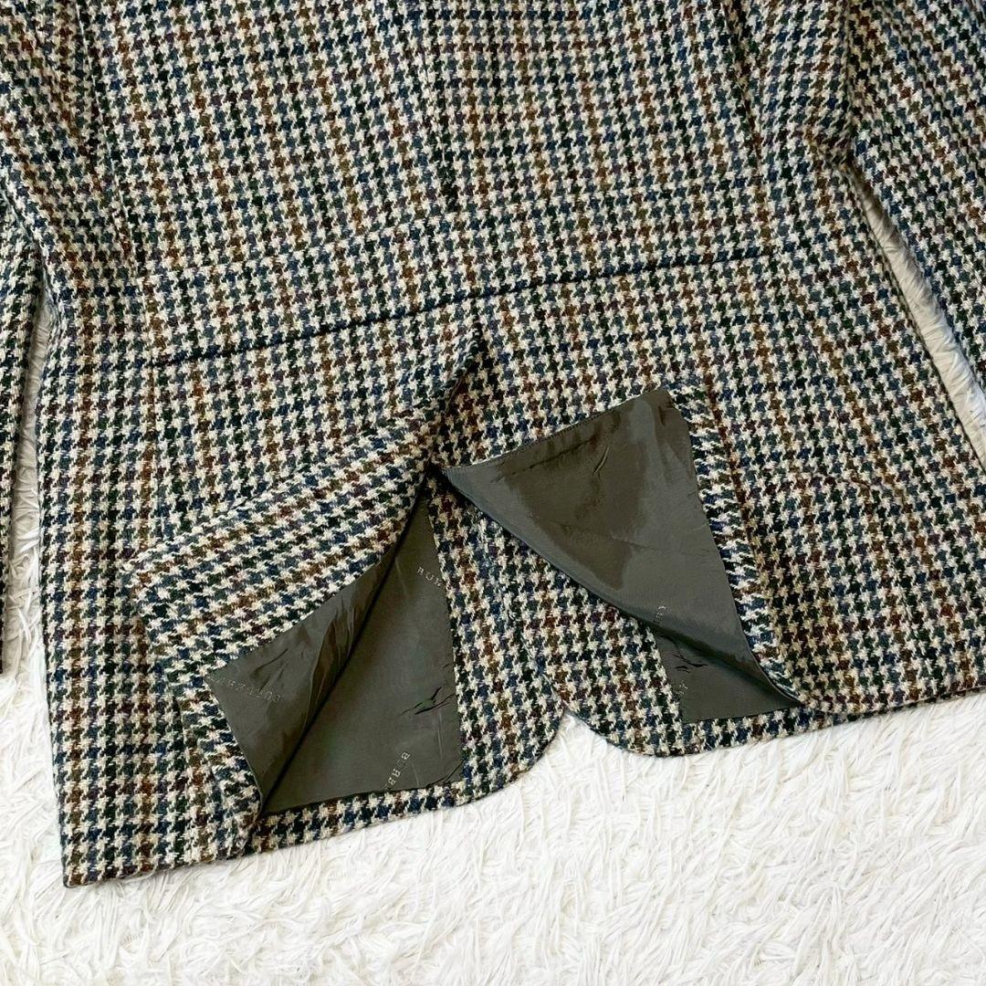 BURBERRY　バーバリー　千鳥格子　エルボーパッチ　くるみボタン　ジャケット