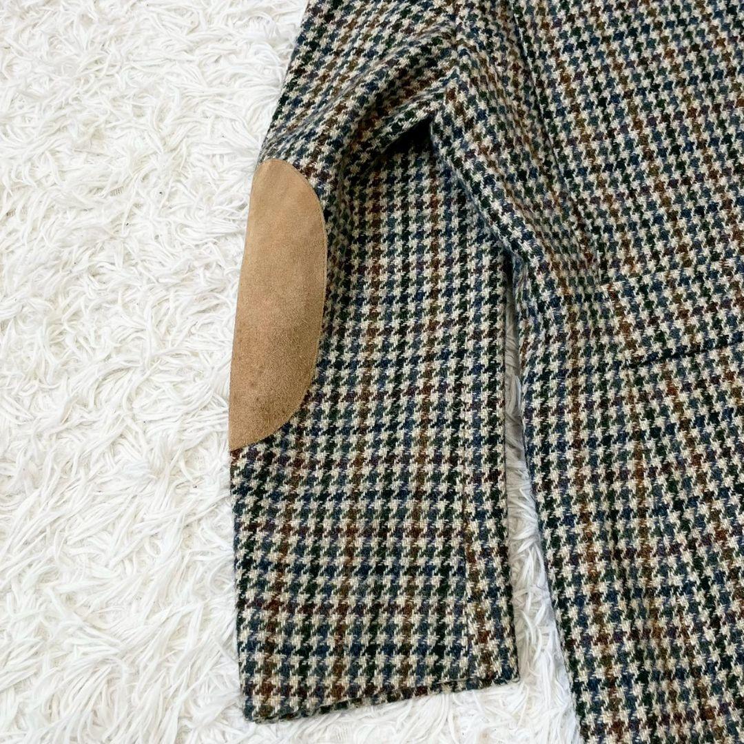BURBERRY　バーバリー　千鳥格子　エルボーパッチ　くるみボタン　ジャケット