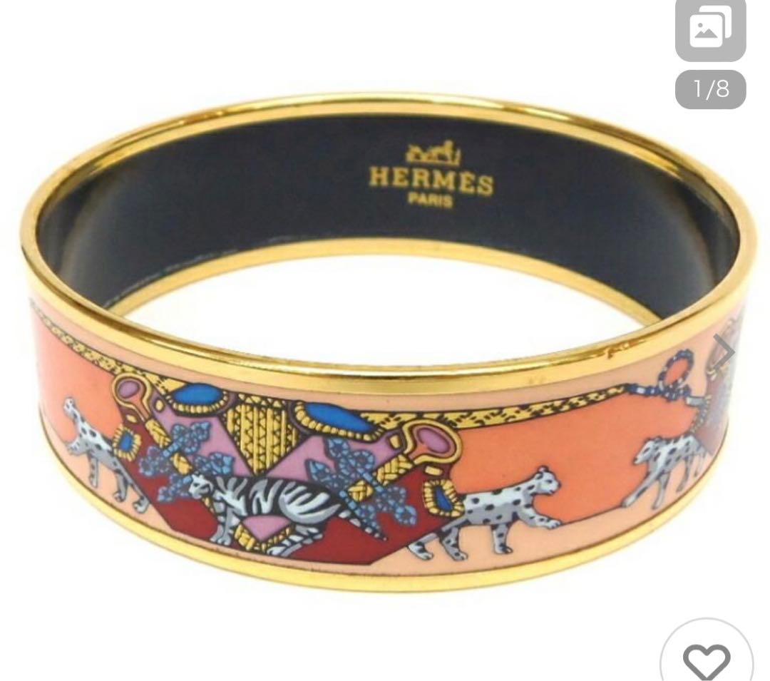 HERMES バングル エマイユGM 七宝焼き ピンク