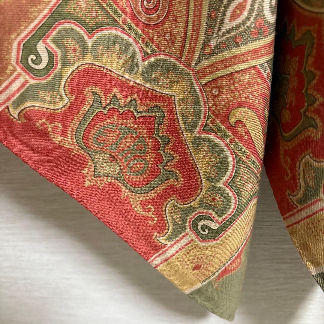 ETRO エトロ ペイズリー 大判 ストール 正方形 シルク ウール