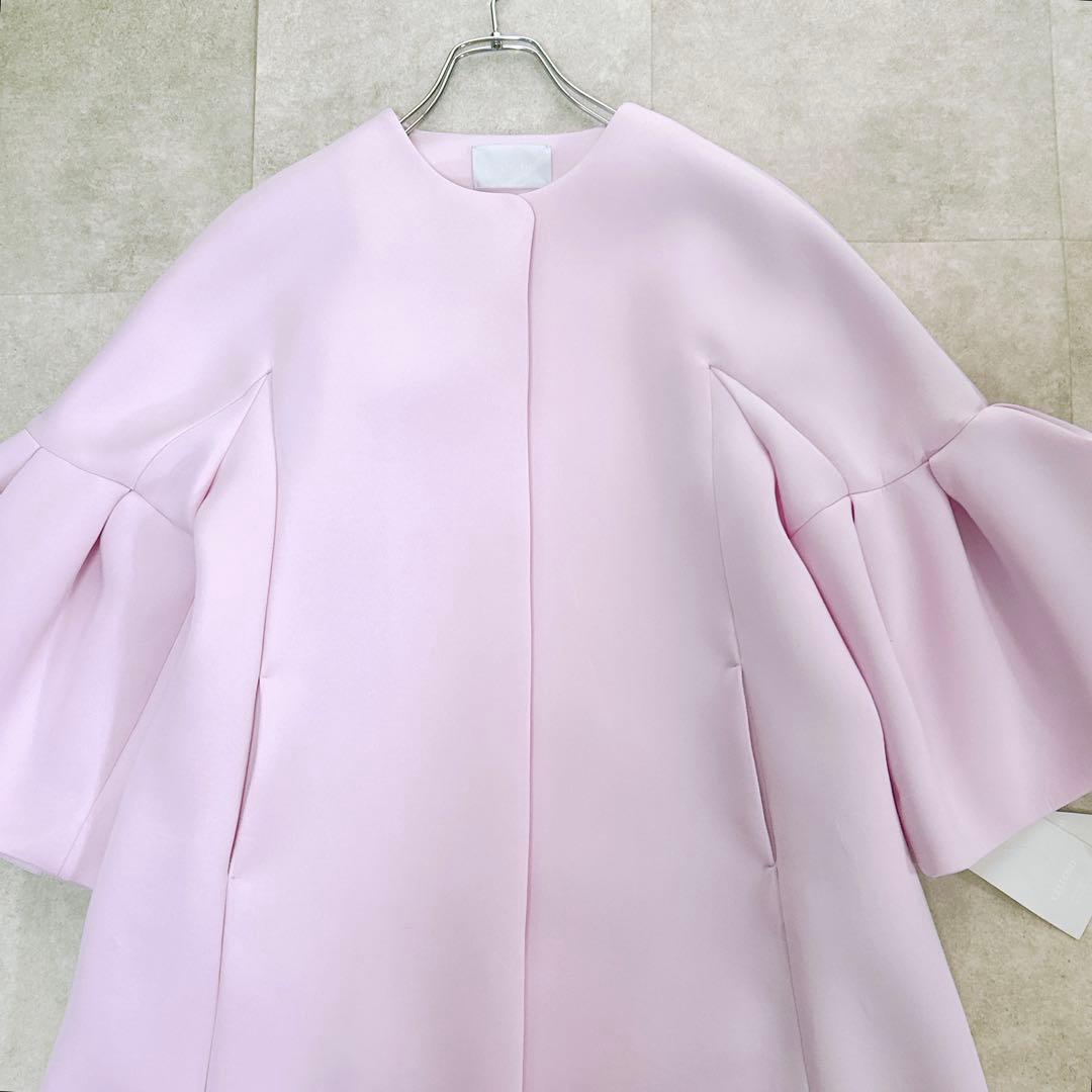 【新品タグ付き✨】 セルフォード ベルスリーブコクーンコート ピンク 2023年