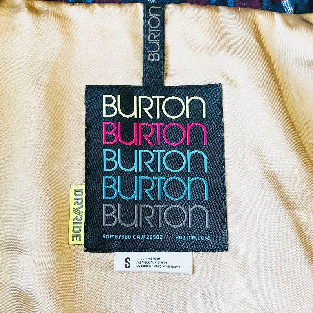 4340 バートン スノボウェア ジャケット チェック柄 ポーチ付き ダッフル風