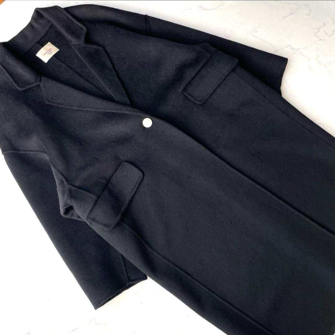 アンプーファム unpeu femme チェスターコート ウール ブラック F