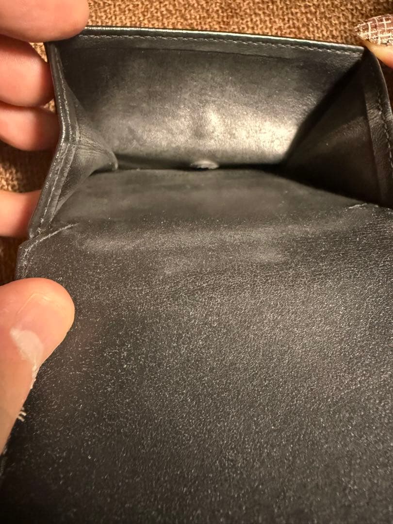 BALENCIAGA 黒 レザー 三つ折り財布