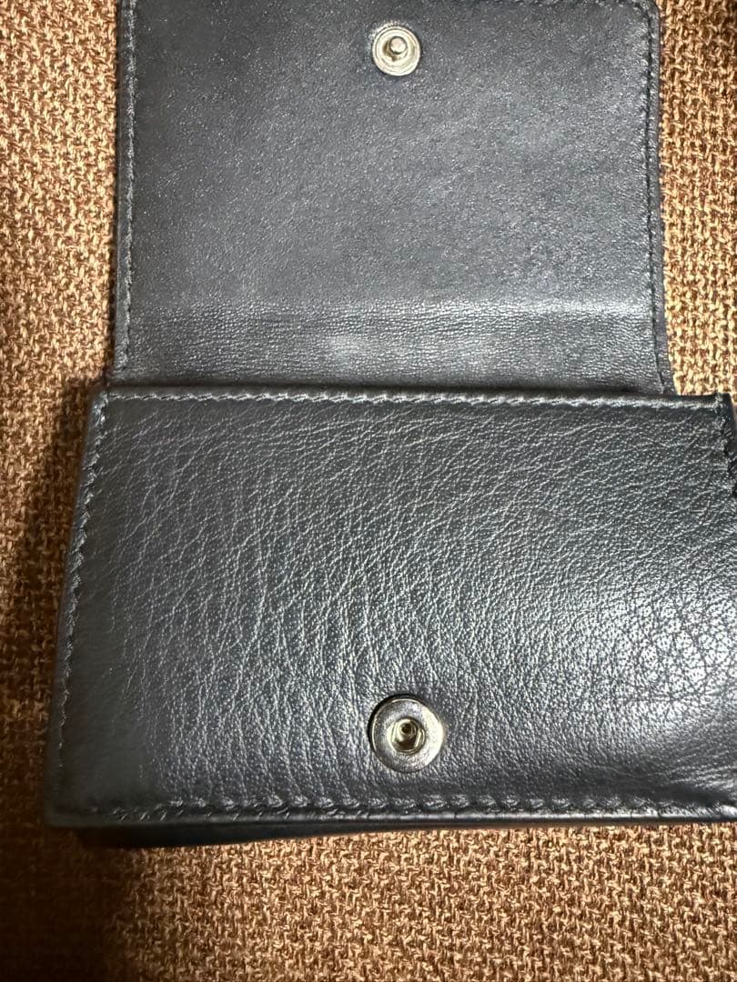 BALENCIAGA 黒 レザー 三つ折り財布
