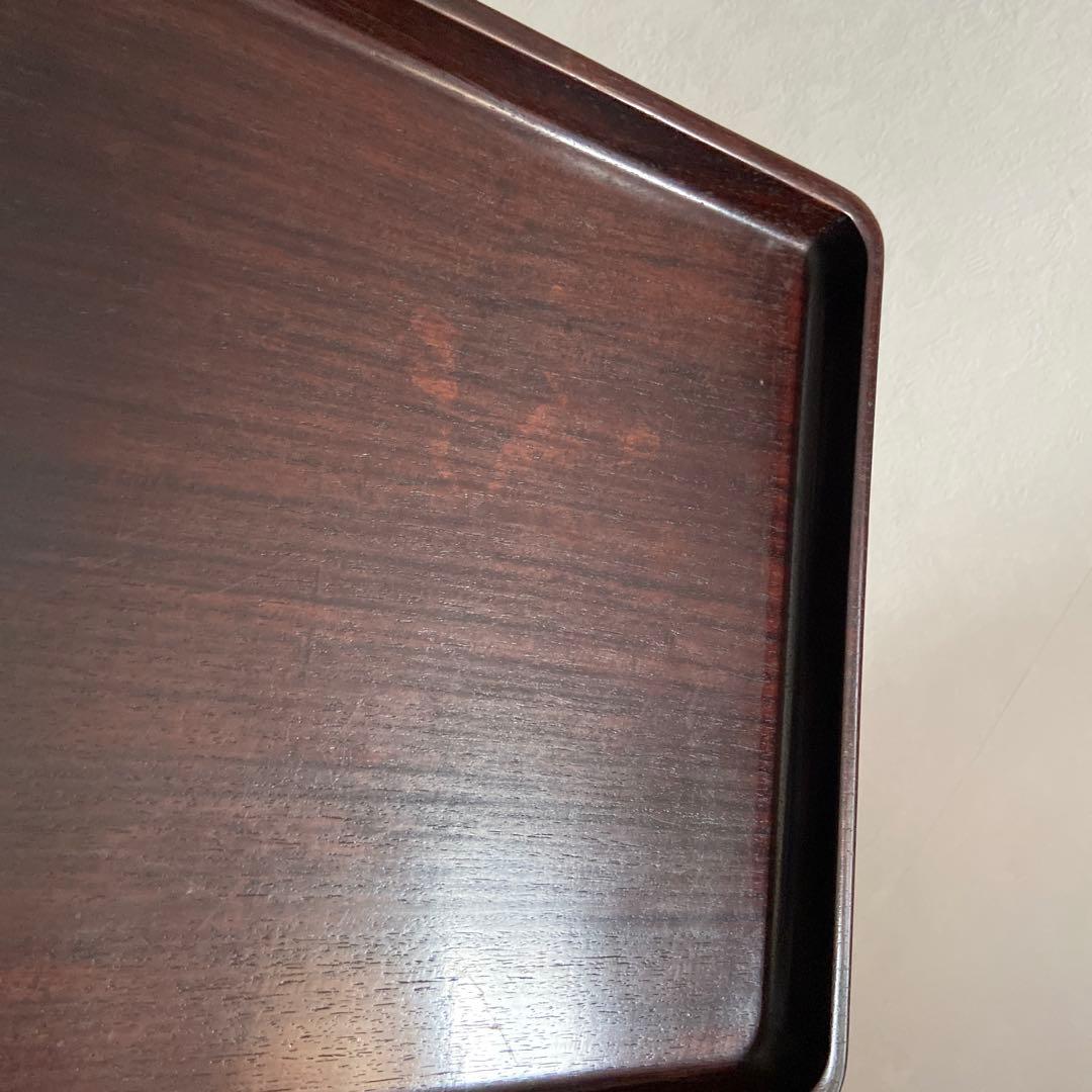 紫壇　お盆　アンティーク　古美術　煎茶