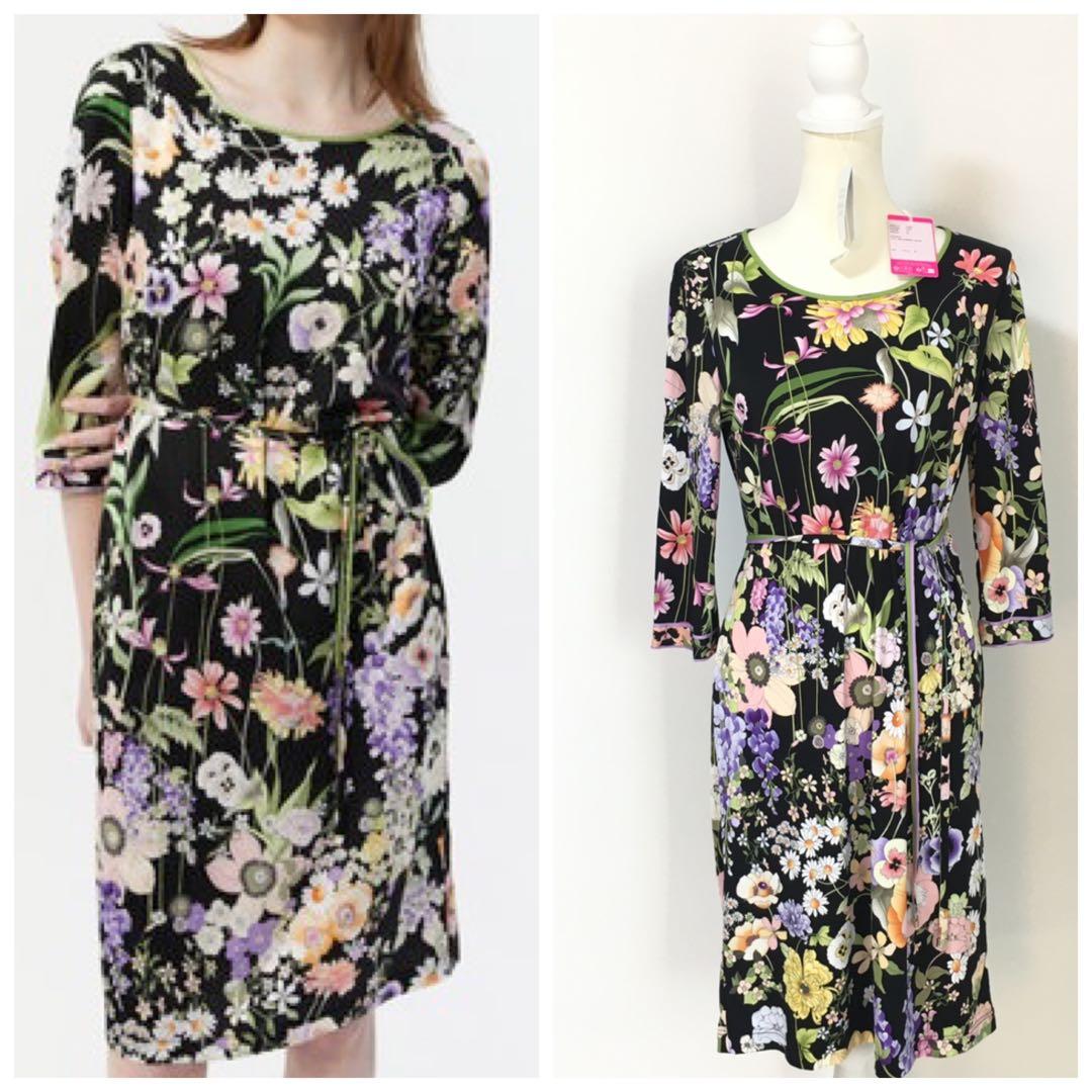 新作未使用　LEONARD レオナール　タグ付き　ストレッチ　ロング　ワンピース