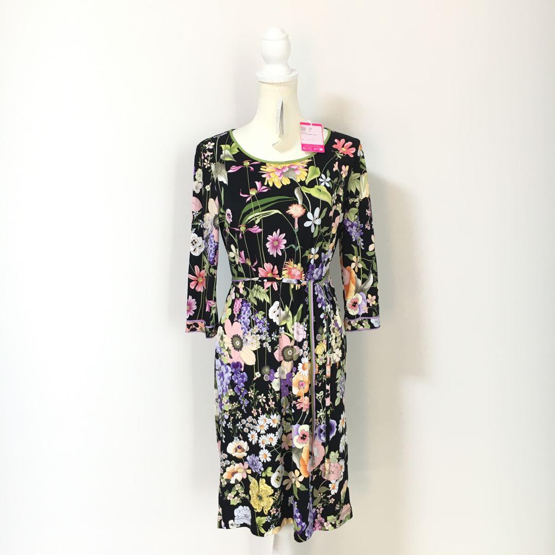 新作未使用　LEONARD レオナール　タグ付き　ストレッチ　ロング　ワンピース