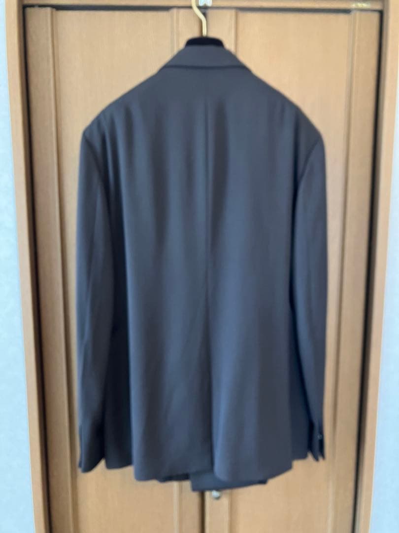 値下げ【新品】ボッテガヴェネタ　ボタンレスダブルブレストジャケット_焦茶M〜LL