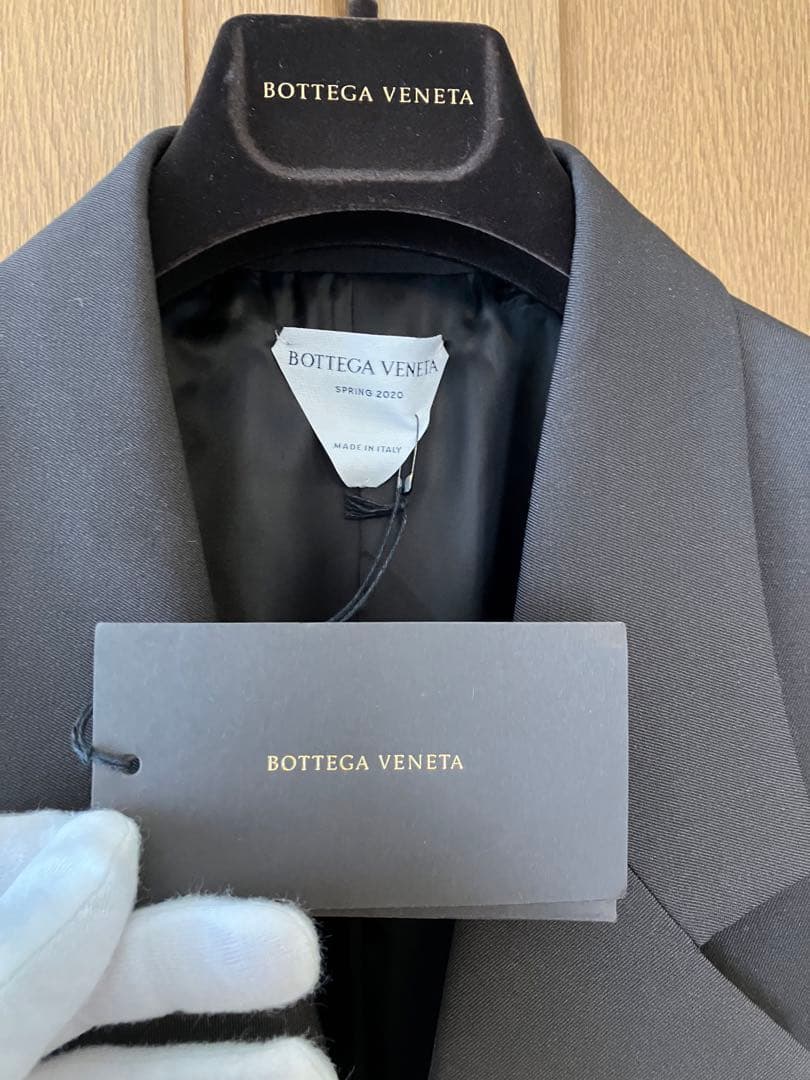 値下げ【新品】ボッテガヴェネタ　ボタンレスダブルブレストジャケット_焦茶M〜LL