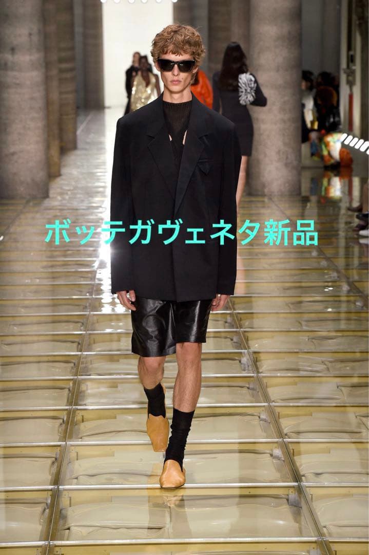 値下げ【新品】ボッテガヴェネタ　ボタンレスダブルブレストジャケット_焦茶M〜LL