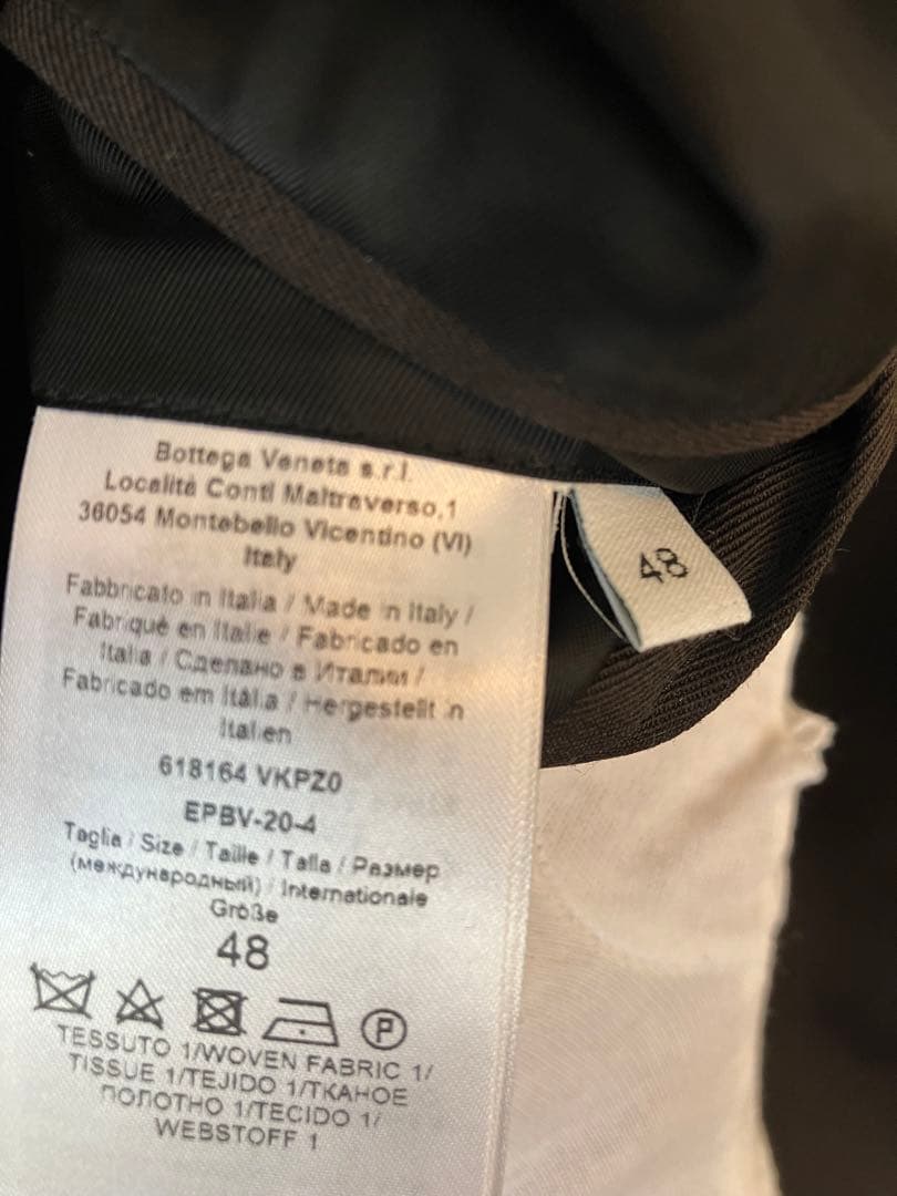 値下げ【新品】ボッテガヴェネタ　ボタンレスダブルブレストジャケット_焦茶M〜LL