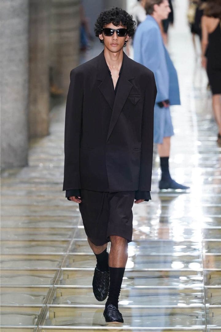 値下げ【新品】ボッテガヴェネタ　ボタンレスダブルブレストジャケット_焦茶M〜LL