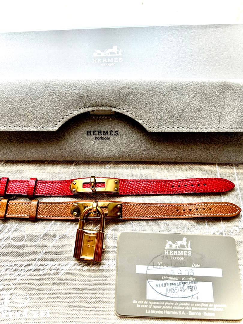 美品エルメスケリー時計交換ベルト付き