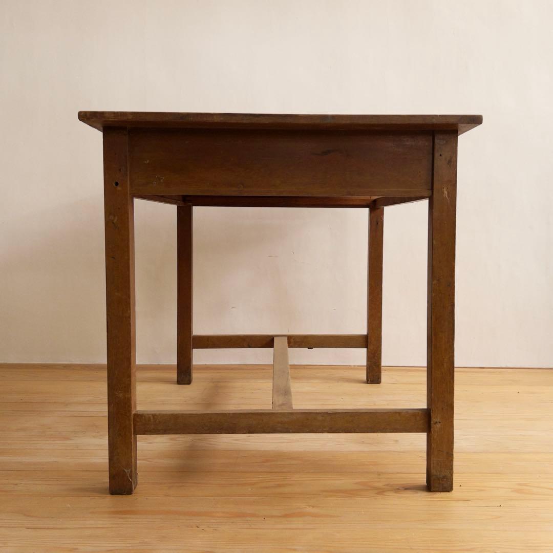 木製　作業台　横幅 約106㎝　ワークテーブル　古道具　古家具　ビンテージ