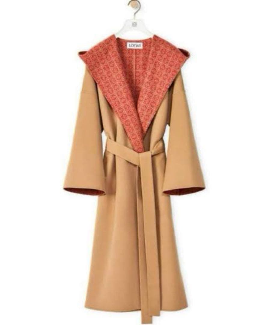 ロエベ コート アウター アナグラム ロゴ ウール ロングコート 滝沢眞規子新品