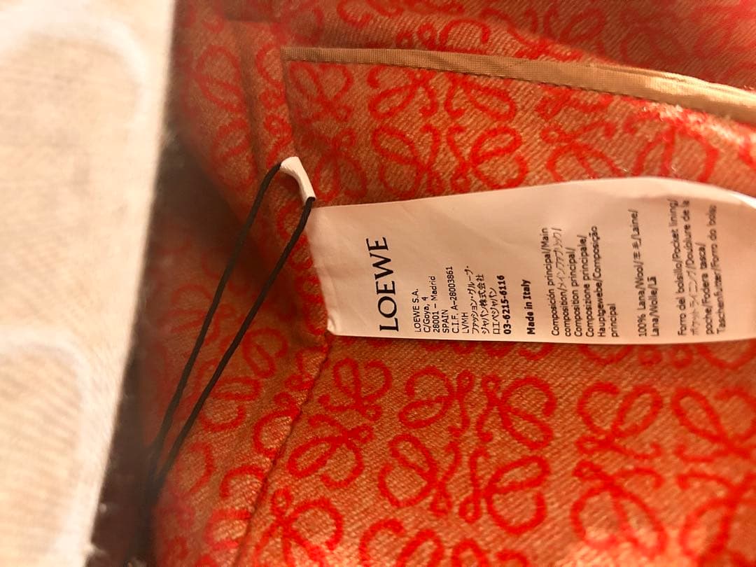 ロエベ コート アウター アナグラム ロゴ ウール ロングコート 滝沢眞規子新品