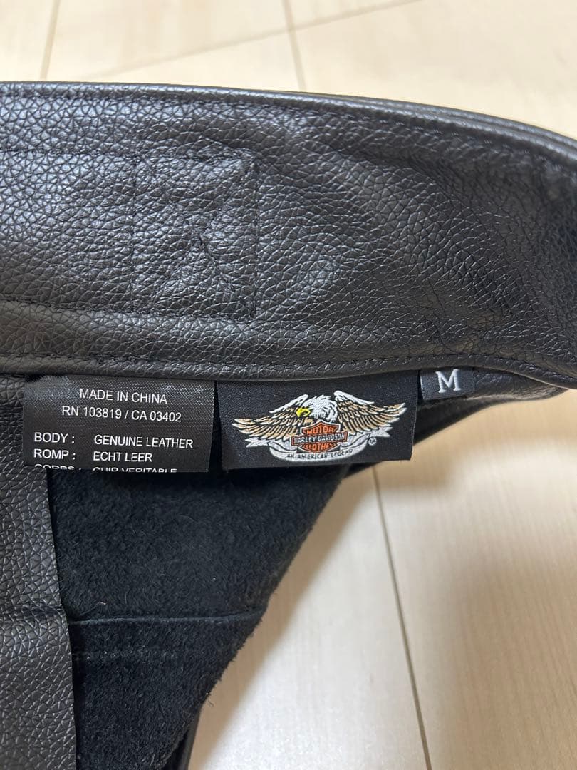 極美品　HARLEY-DAVIDSON レザー チャップス ブラック