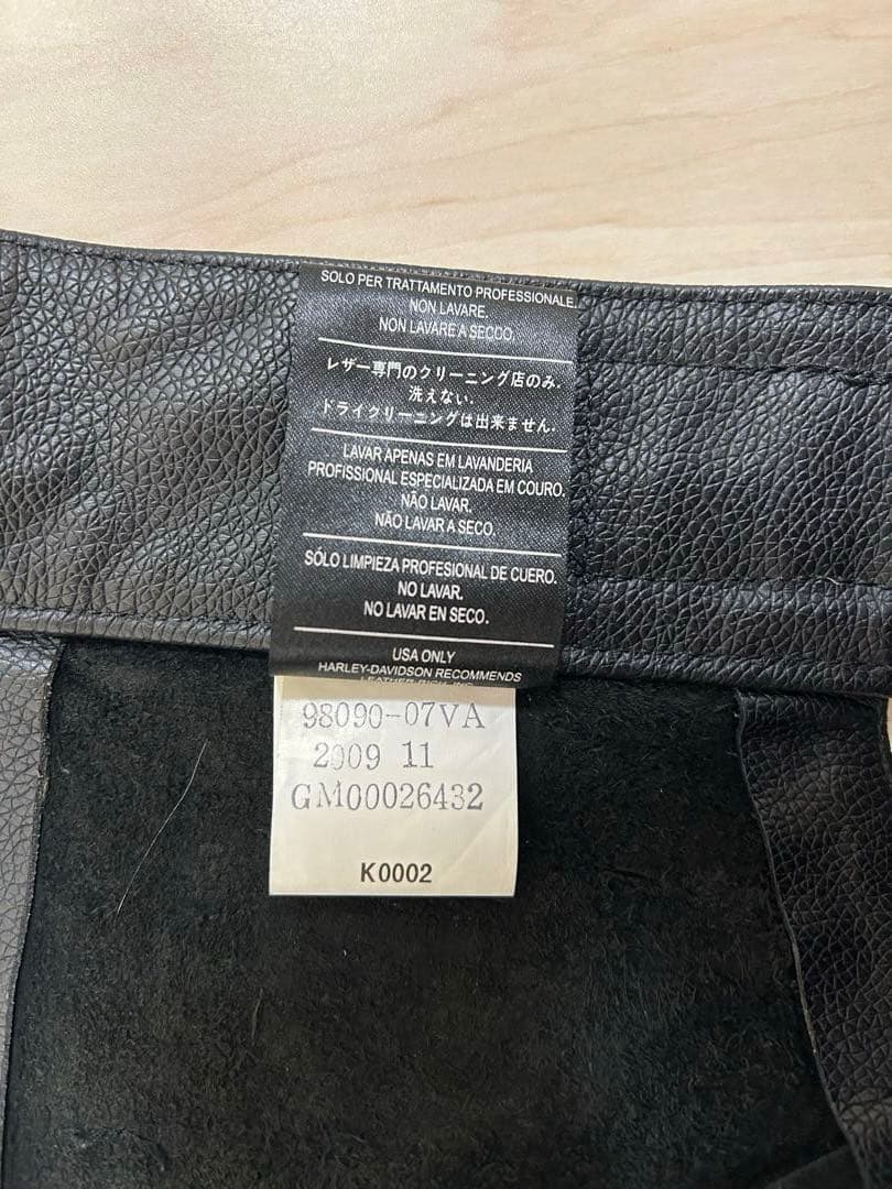 極美品　HARLEY-DAVIDSON レザー チャップス ブラック