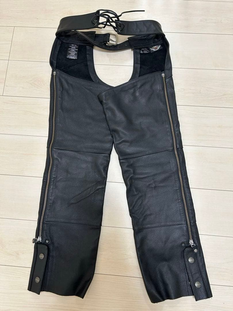 極美品　HARLEY-DAVIDSON レザー チャップス ブラック