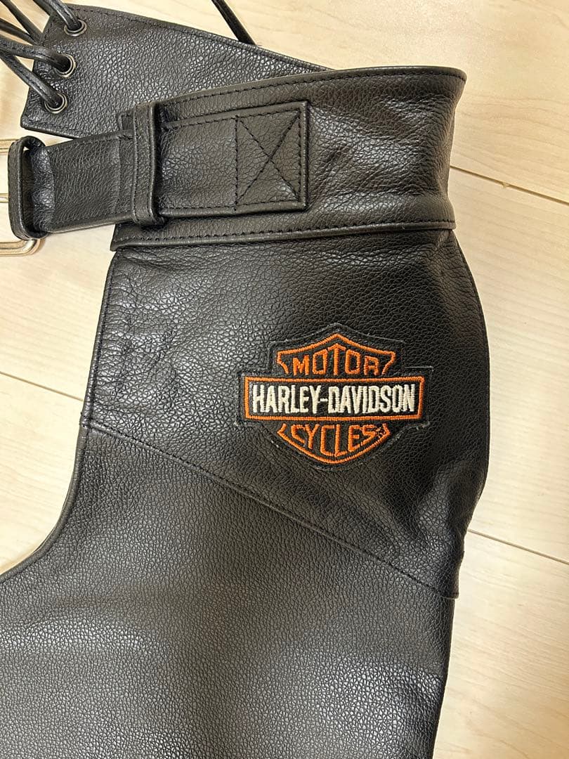 極美品　HARLEY-DAVIDSON レザー チャップス ブラック