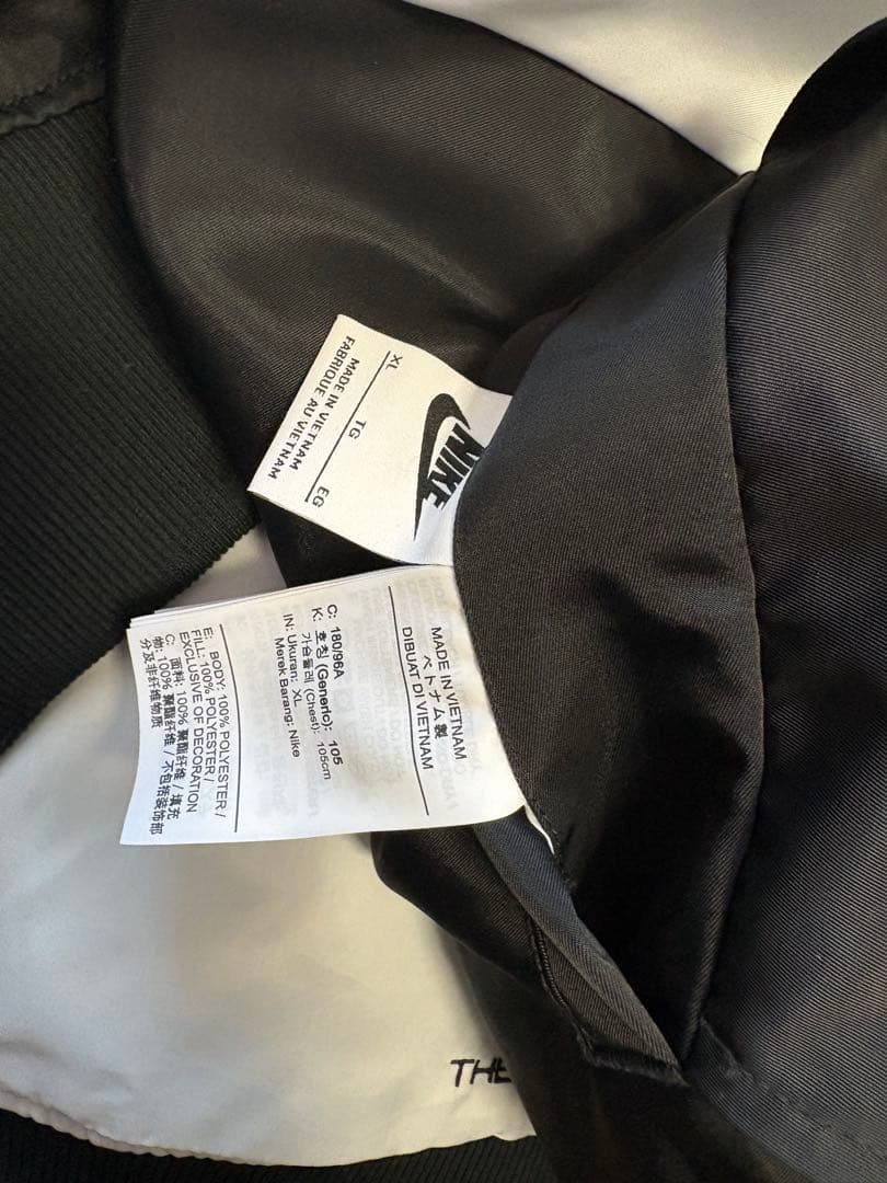 Nike MA-1 フライトジャケット ブラック/グレー　美品　XL