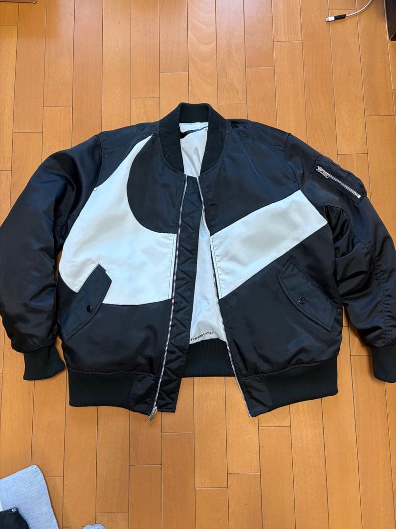 Nike MA-1 フライトジャケット ブラック/グレー　美品　XL