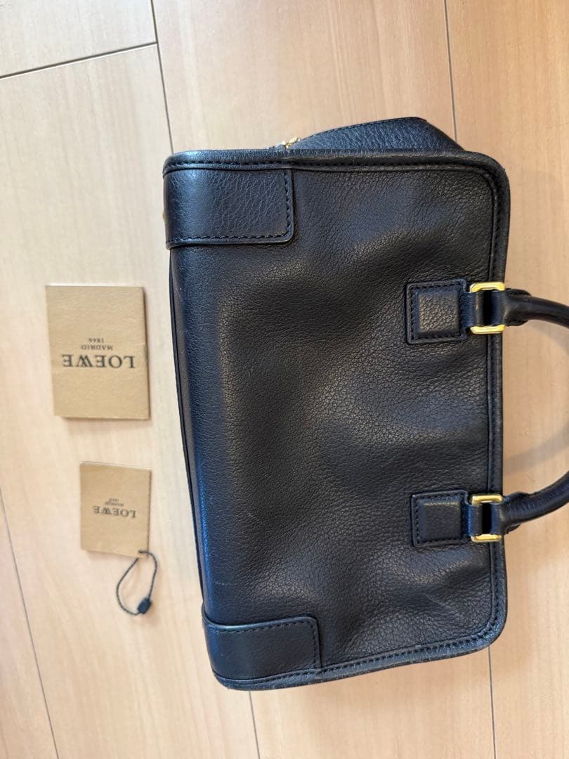 ロエベ アマソナ23 レザー ハンドバッグ ブラック