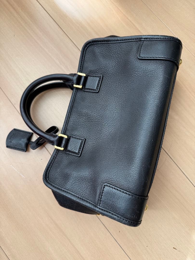 ロエベ アマソナ23 レザー ハンドバッグ ブラック