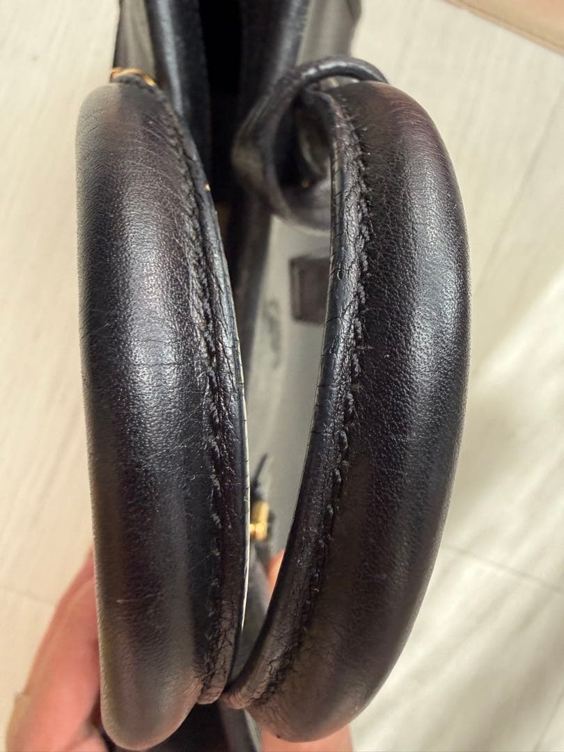 ロエベ アマソナ23 レザー ハンドバッグ ブラック