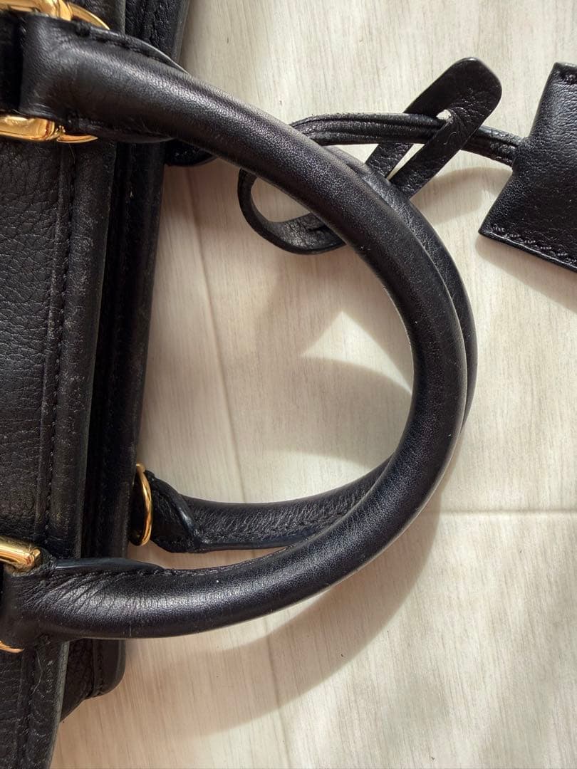 ロエベ アマソナ23 レザー ハンドバッグ ブラック