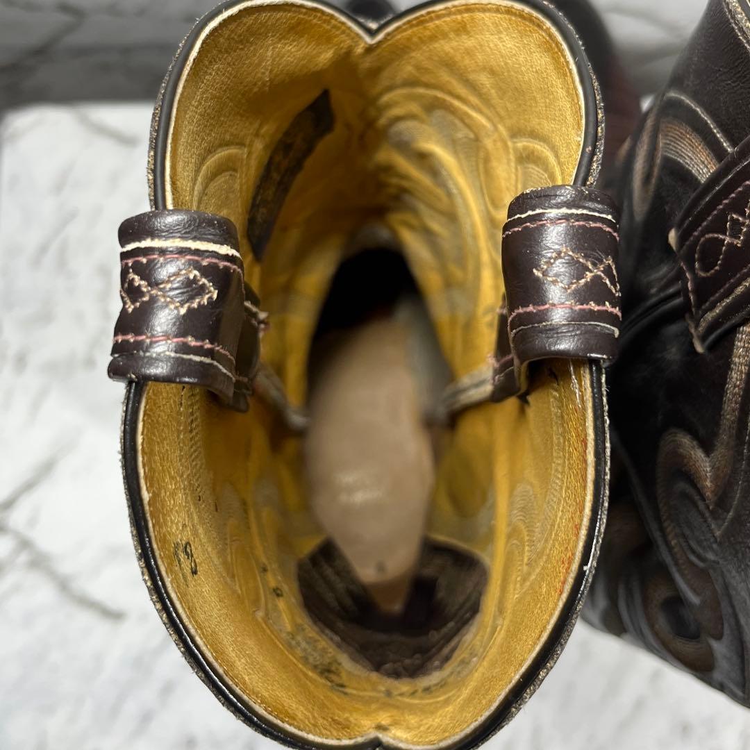 トニーラマ ウエスタンブーツ・USA製・リザード本革・8E・黒タグ・ヴィンテージ