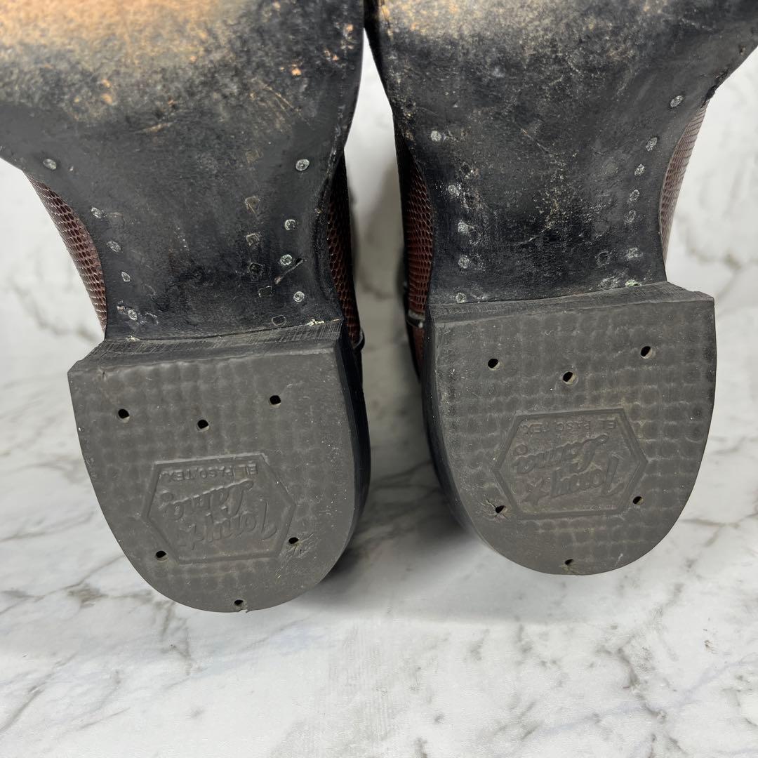 トニーラマ ウエスタンブーツ・USA製・リザード本革・8E・黒タグ・ヴィンテージ