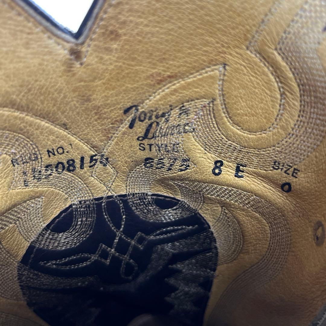 トニーラマ ウエスタンブーツ・USA製・リザード本革・8E・黒タグ・ヴィンテージ