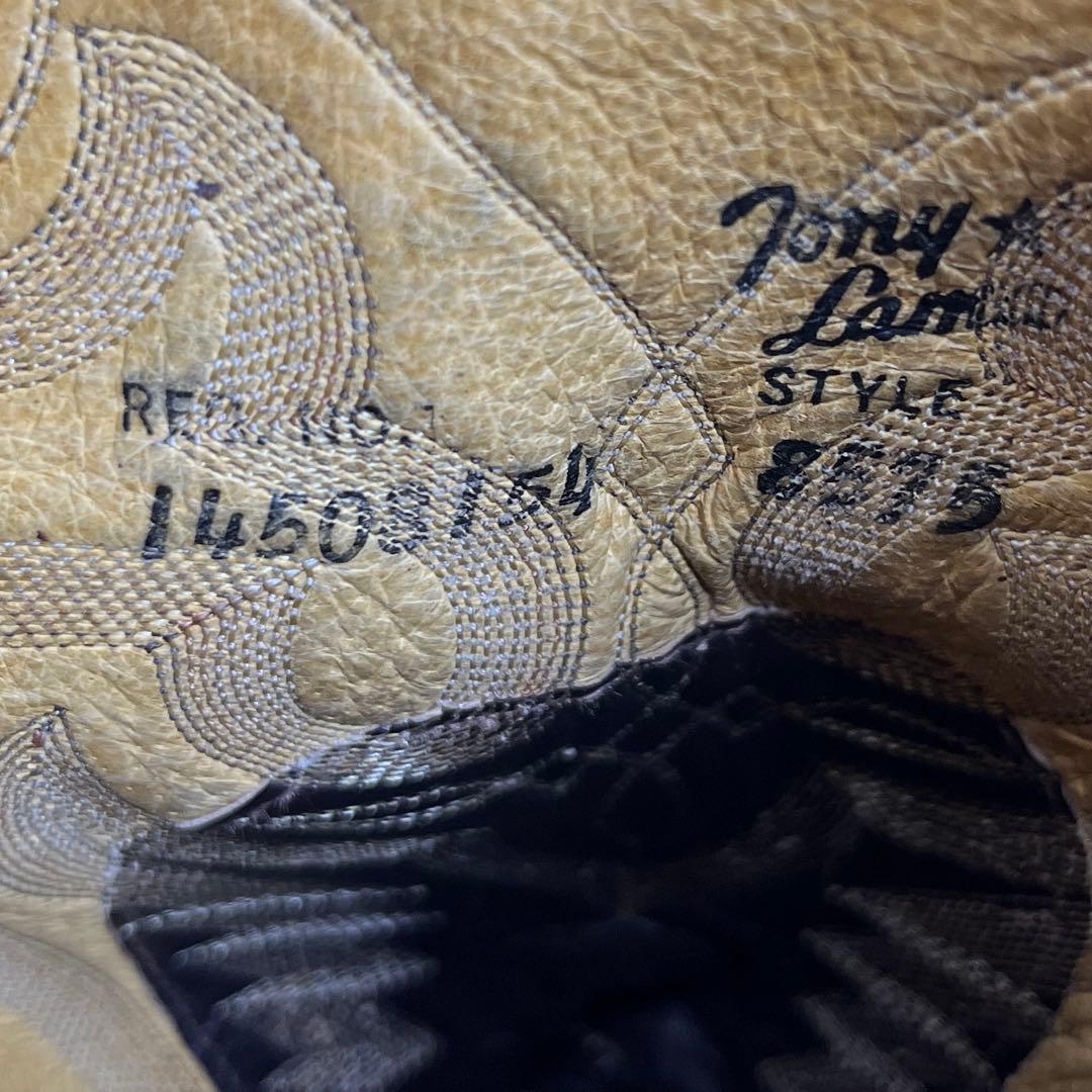 トニーラマ ウエスタンブーツ・USA製・リザード本革・8E・黒タグ・ヴィンテージ