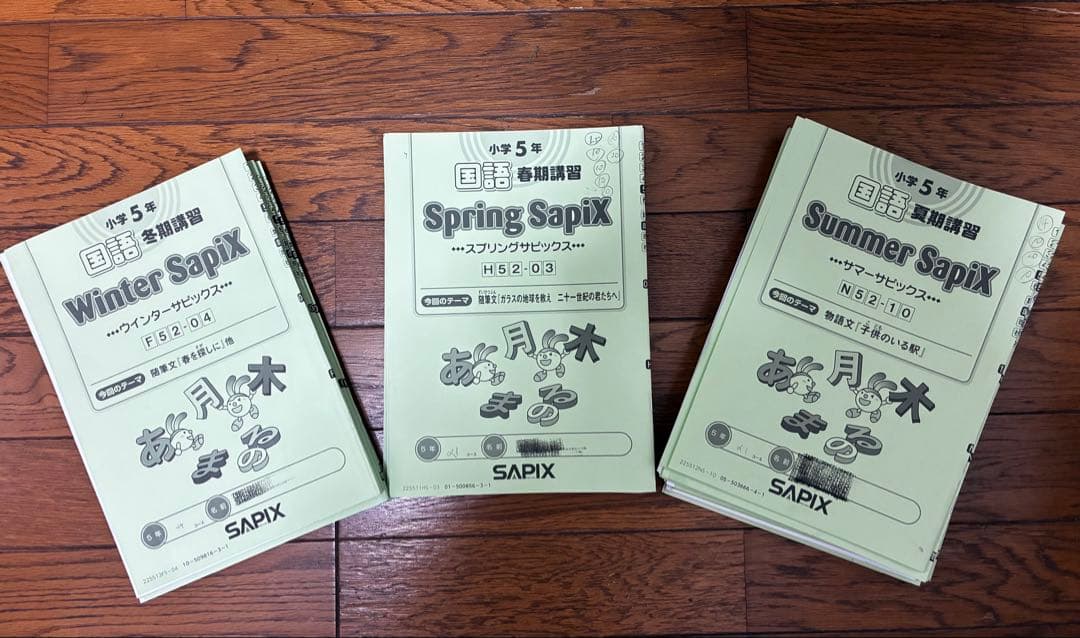 【最新版】サピックスSAPIX 2025年5年生　国語1年分フルセットおまけ付き