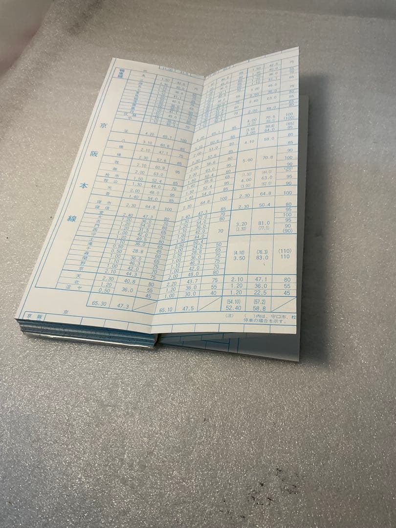 日本 鉄道　列車運行図表　構内配線略図　京阪鉄道