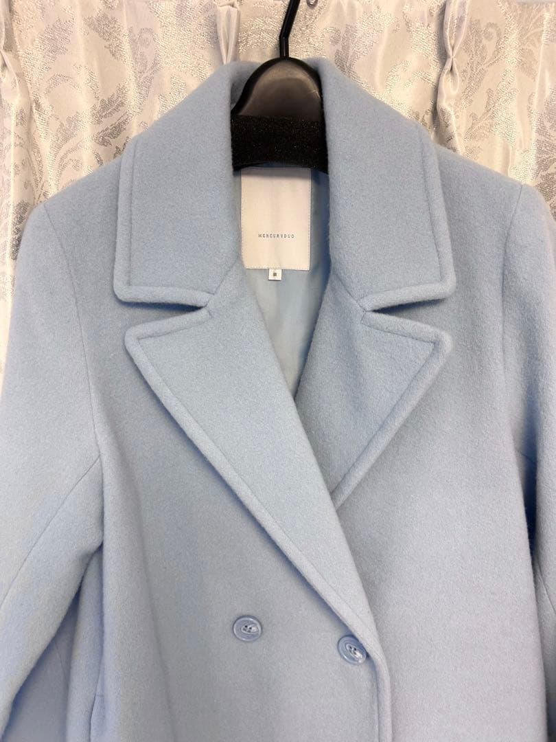 マーキュリーデュオ　ウールチェスターコート　Mサイズ　ブルー