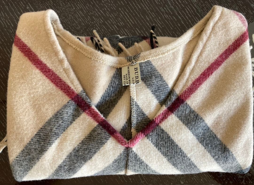 BURBERRY カシミヤ ポンチョ