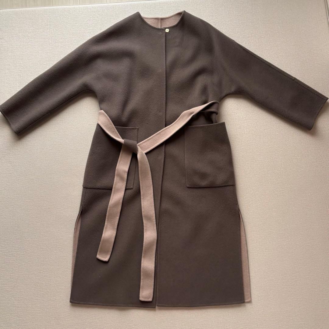 【FRAY I.D】ウールカシミヤバイカラーリバーコート