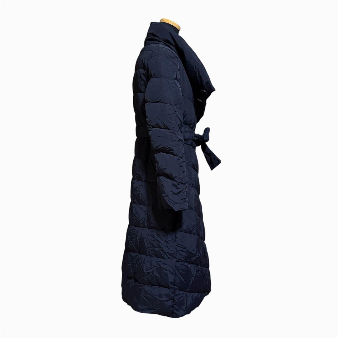 RUIRUE BOUTIQUE ロング ダウンコート Aライン ネイビー L