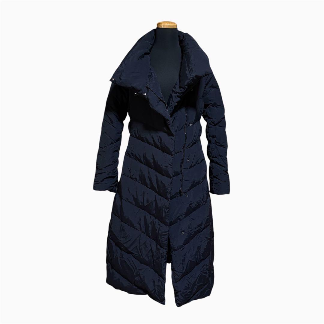 RUIRUE BOUTIQUE ロング ダウンコート Aライン ネイビー L